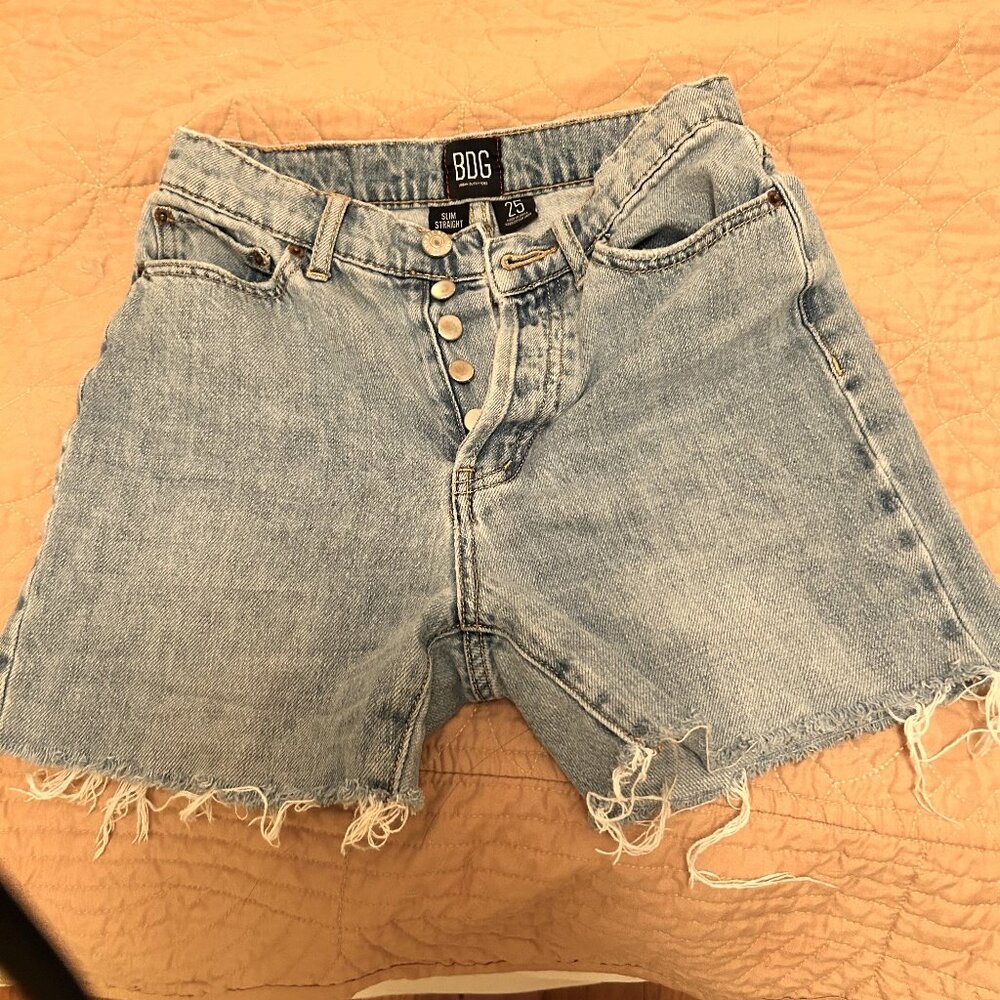 BDG cut-off button fly jean shorts